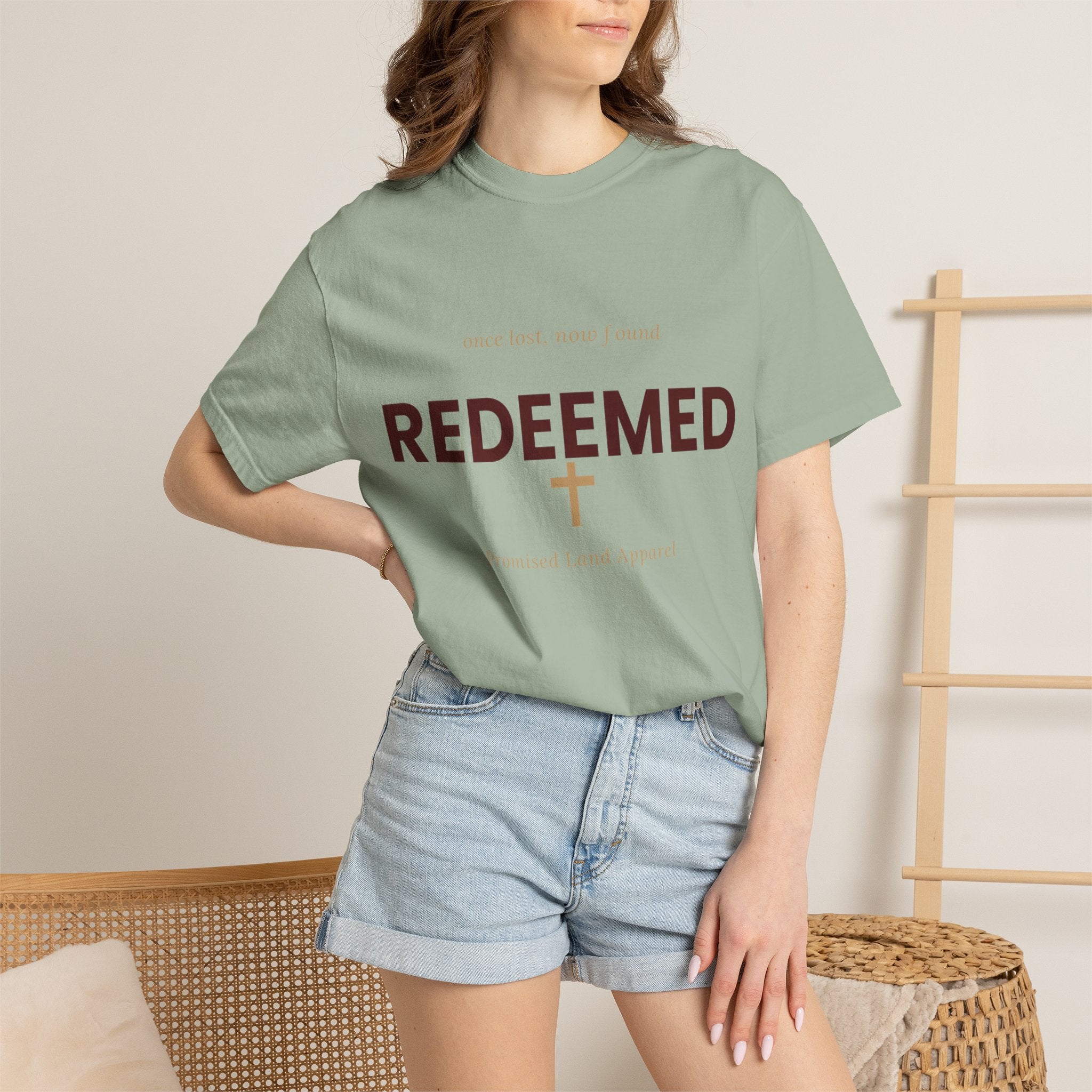 Redeemed Cross T-Shirt — Faith-Based Christian Shirt with “Redeemed” Back Print