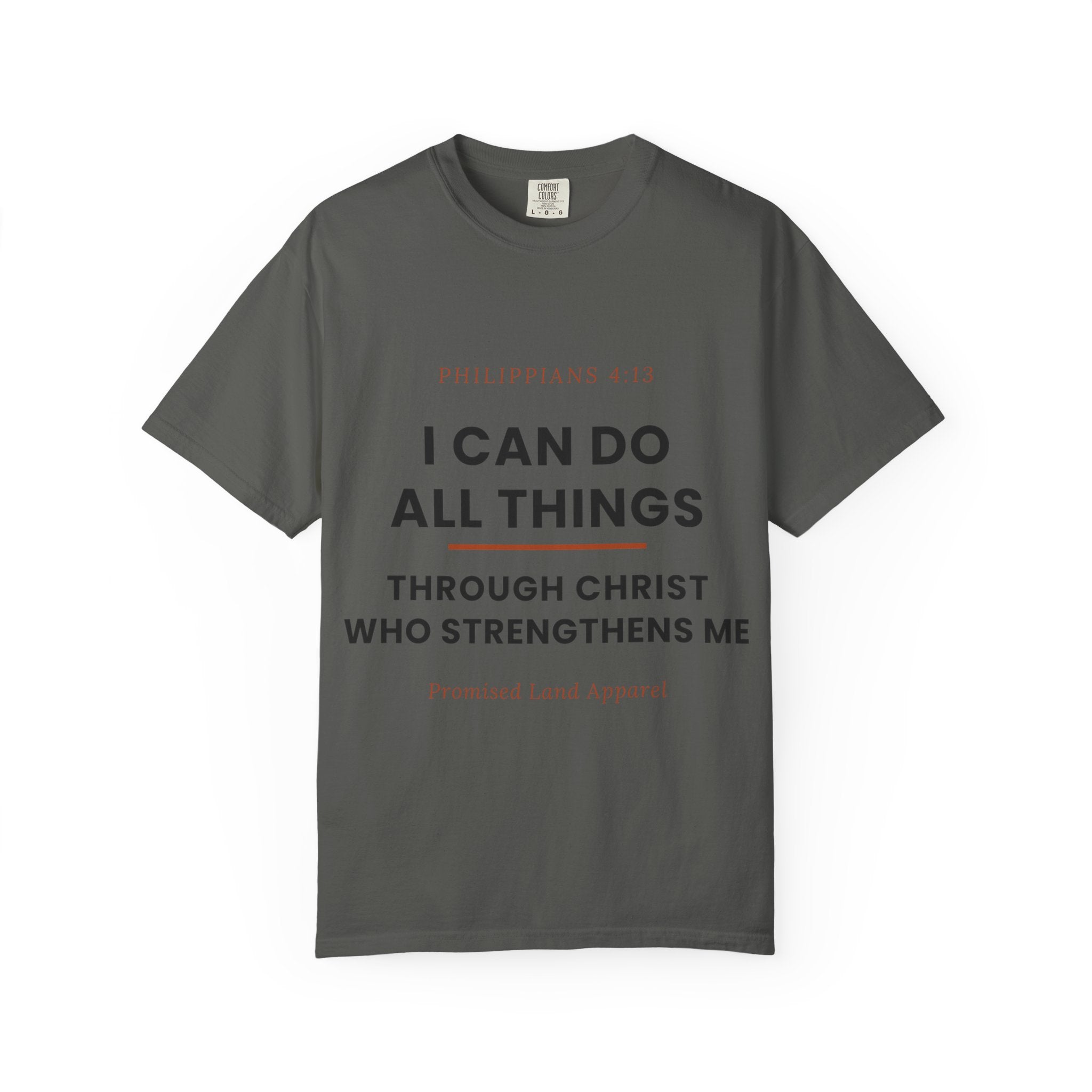 Christian T-Shirt — "I Can Do All Things Through Christ" Faith Tee (Philippians 4:13)