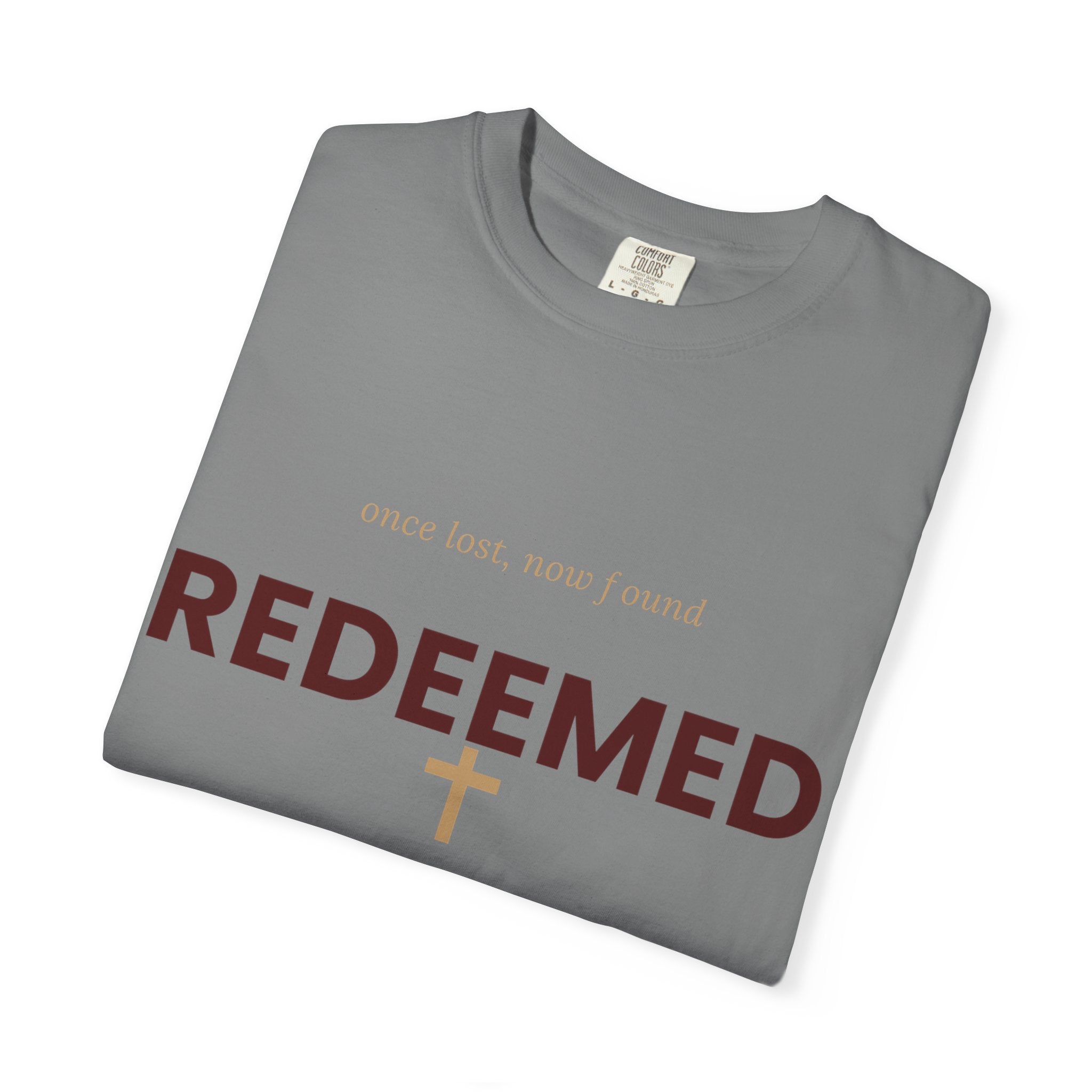 Redeemed Cross T-Shirt — Faith-Based Christian Shirt with “Redeemed” Back Print