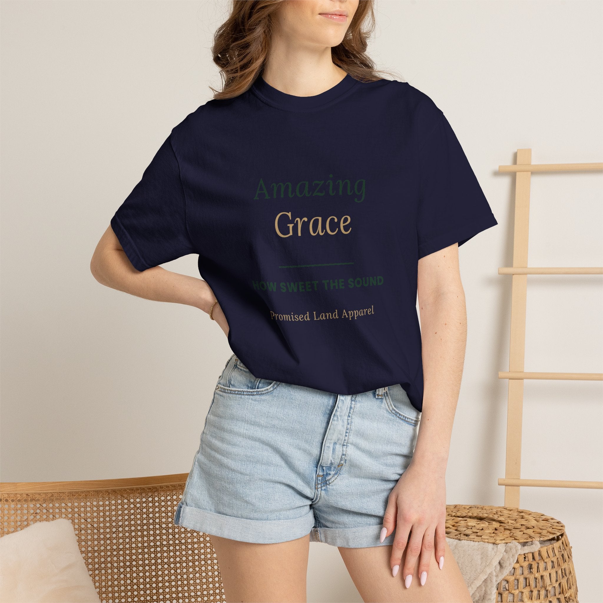 Amazing Grace T‑Shirt — "How Sweet the Sound" Inspirational Christian Tee Brand "Comfort colors"