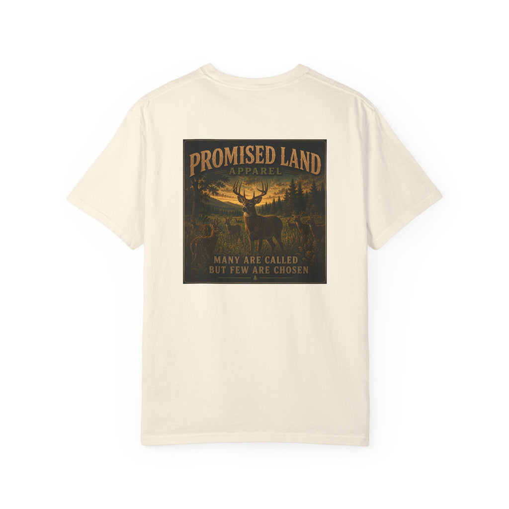 Promised Land T-Shirt — Rustic Wildlife Graphic Tee ("Many Are Called But Few Are Chosen")