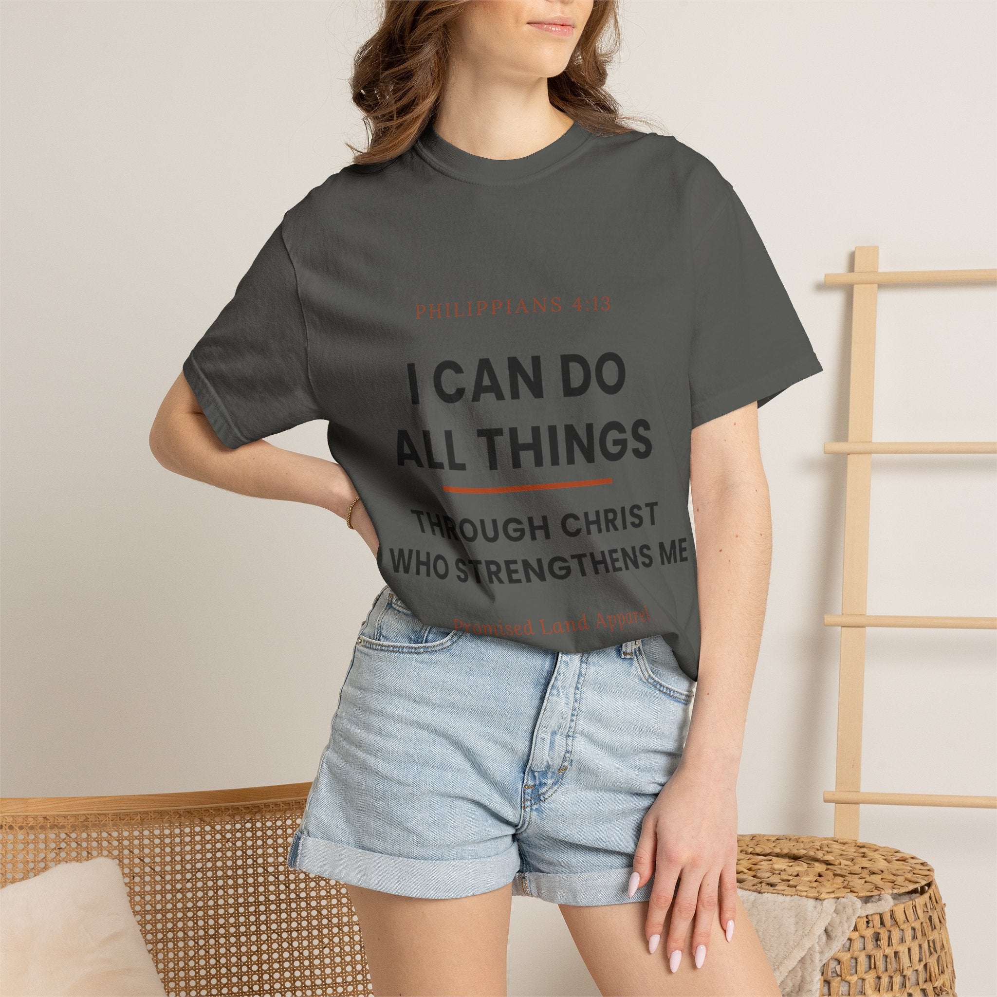 Christian T-Shirt — "I Can Do All Things Through Christ" Faith Tee (Philippians 4:13)