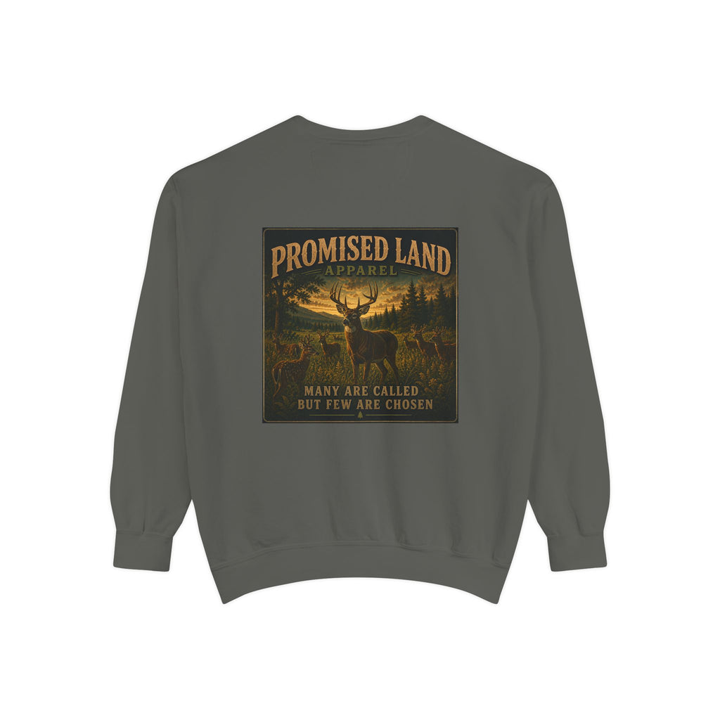 Promised Land Graphic Sweatshirt — Many are called but few are chosen crewneck