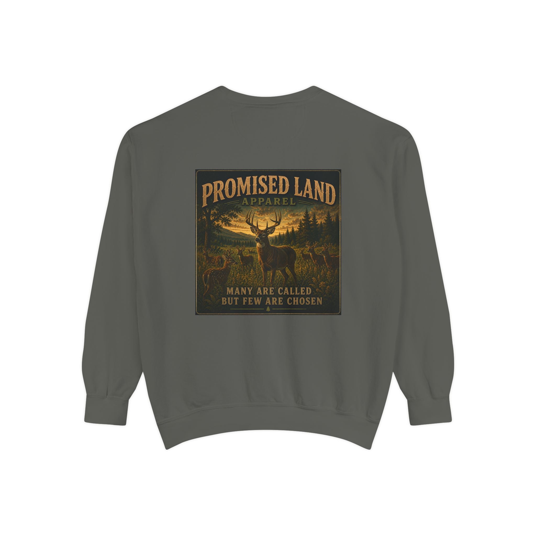 Promised Land Graphic Sweatshirt — Many are called but few are chosen crewneck