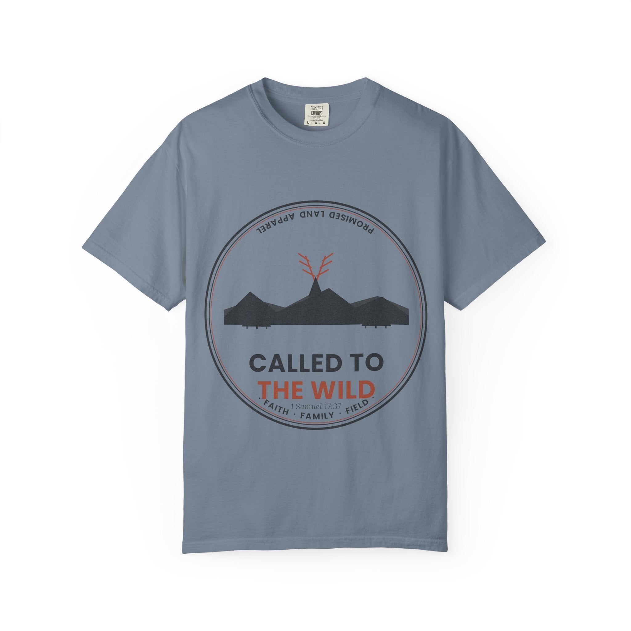 Called to the Wild T-Shirt — Outdoor Adventure Mountain Graphic brand "comfort colors"