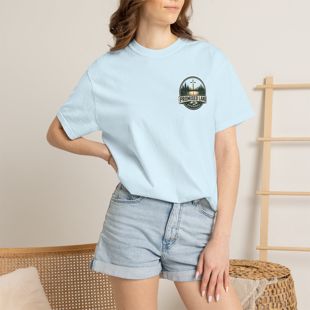 Promised Land Apparel T‑Shirt — Sunset Geese Graphic