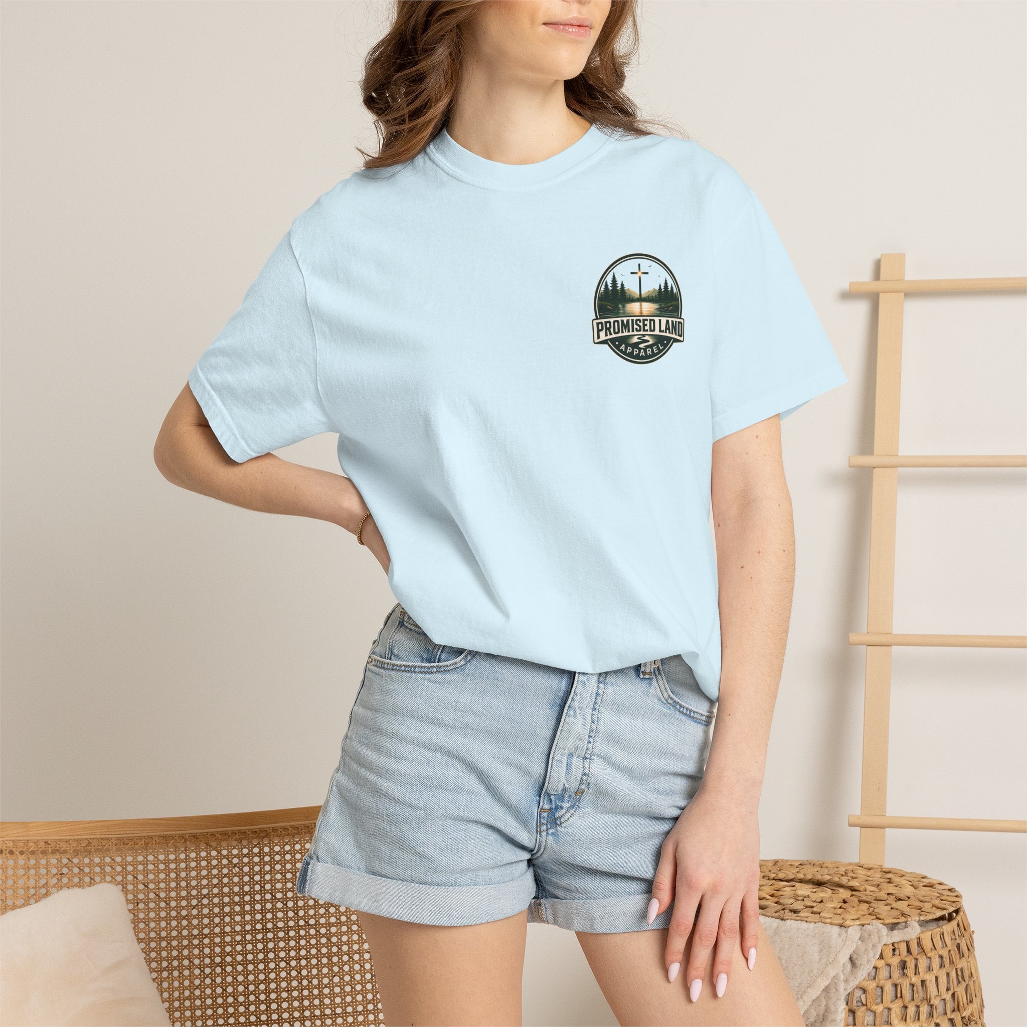 Promised Land Apparel T‑Shirt — Sunset Geese Graphic