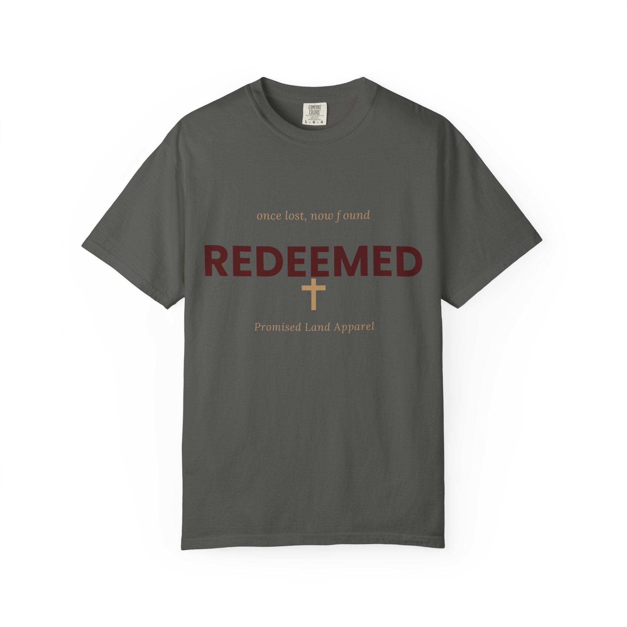 Redeemed Cross T-Shirt — Faith-Based Christian Shirt with “Redeemed” Back Print