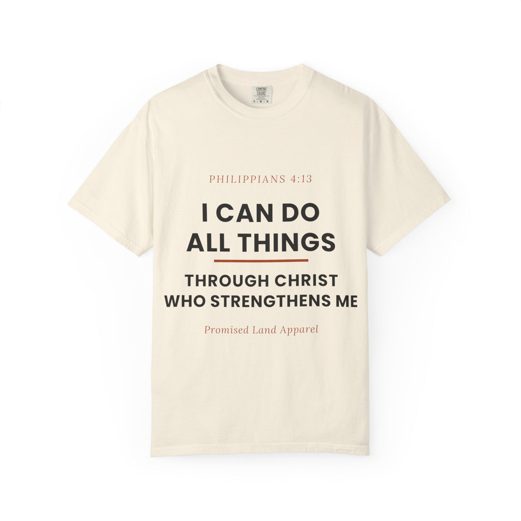 Christian T-Shirt — "I Can Do All Things Through Christ" Faith Tee (Philippians 4:13)