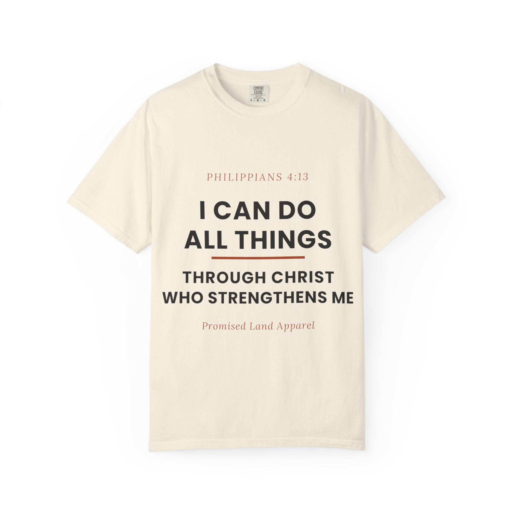 Christian T-Shirt — "I Can Do All Things Through Christ" Faith Tee (Philippians 4:13)