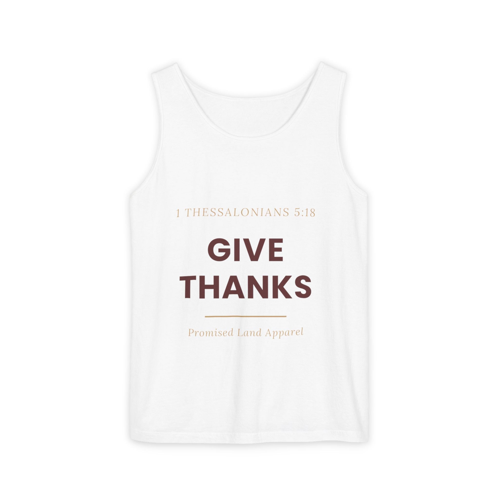 Give Thanks Tank Top — “Fishers of Men” Faith Graphic Tank