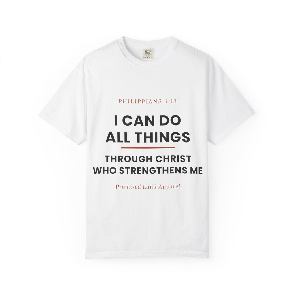 Christian T-Shirt — "I Can Do All Things Through Christ" Faith Tee (Philippians 4:13)