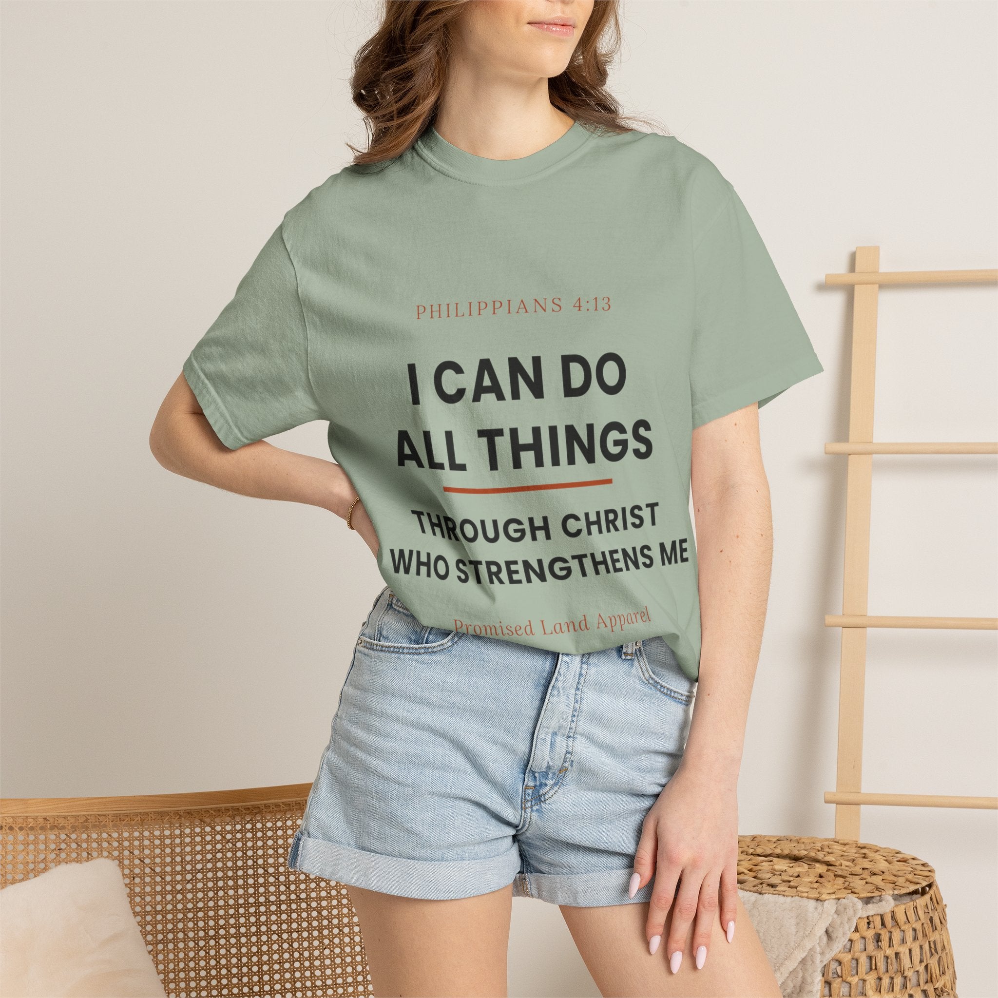 Christian T-Shirt — "I Can Do All Things Through Christ" Faith Tee (Philippians 4:13)