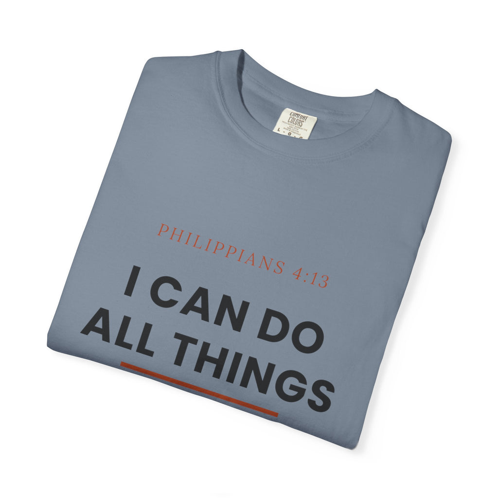 Christian T-Shirt — "I Can Do All Things Through Christ" Faith Tee (Philippians 4:13)