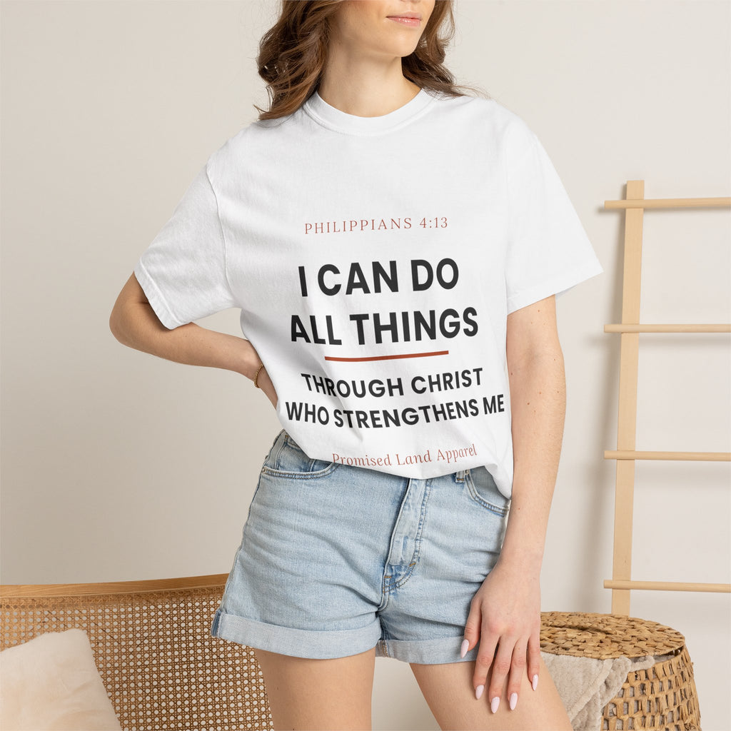 Christian T-Shirt — "I Can Do All Things Through Christ" Faith Tee (Philippians 4:13)