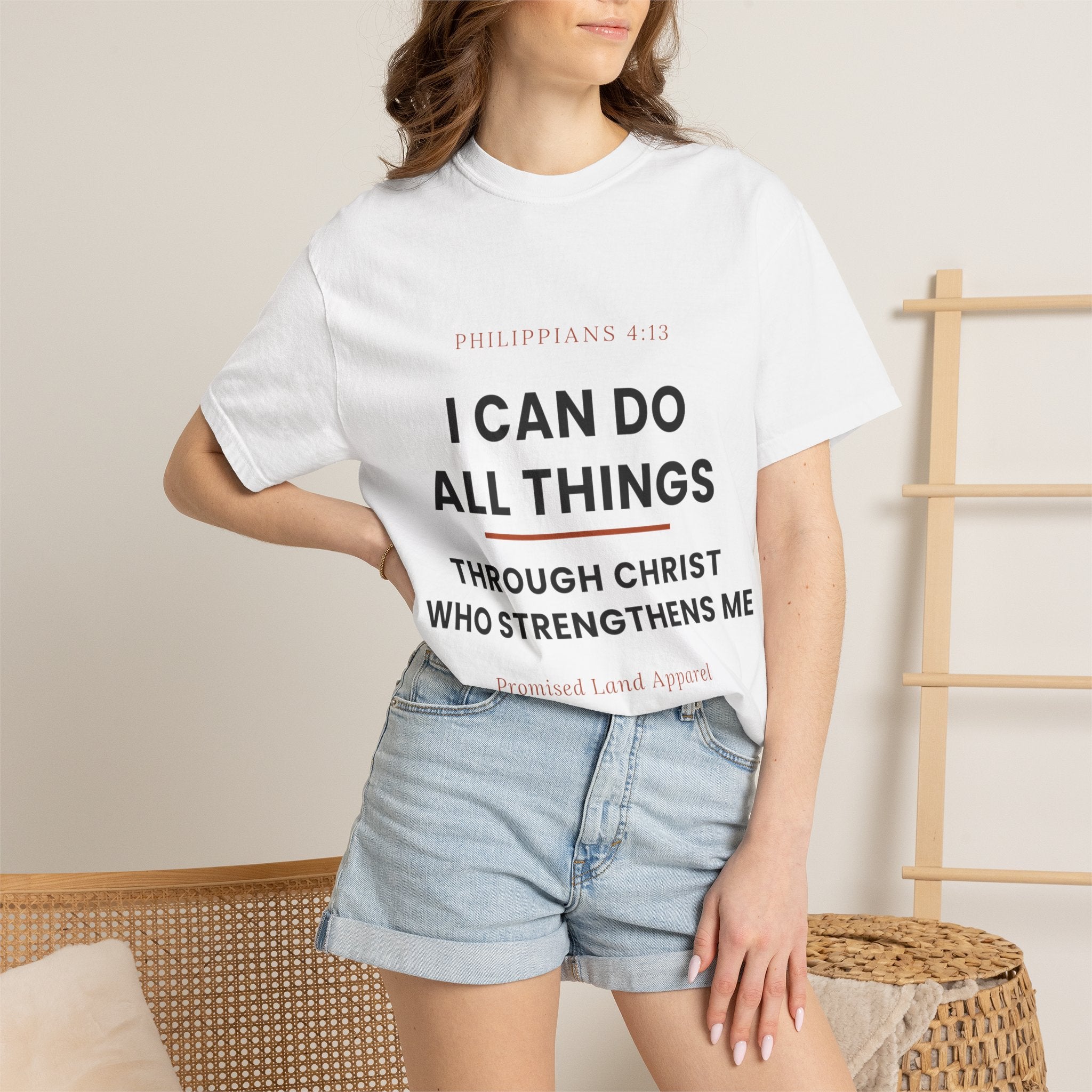 Christian T-Shirt — "I Can Do All Things Through Christ" Faith Tee (Philippians 4:13)