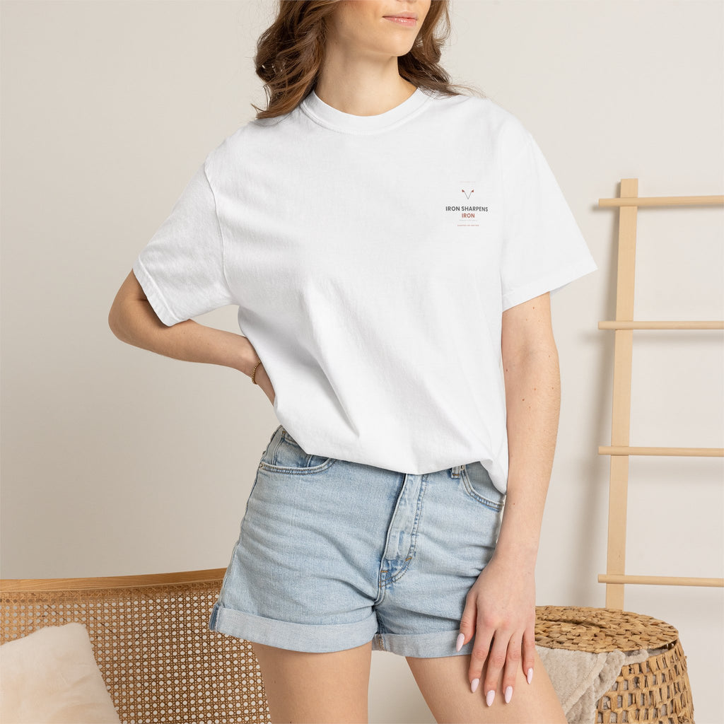 T-Shirt — "Iron Sharpens Iron" Inspirational Graphic Tee