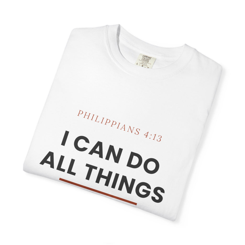 Christian T-Shirt — "I Can Do All Things Through Christ" Faith Tee (Philippians 4:13)