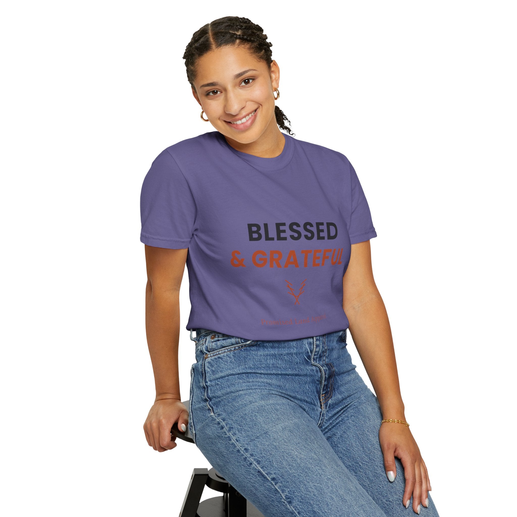 Blessed and Grateful Shirt | Christian Tee with Antler Accent