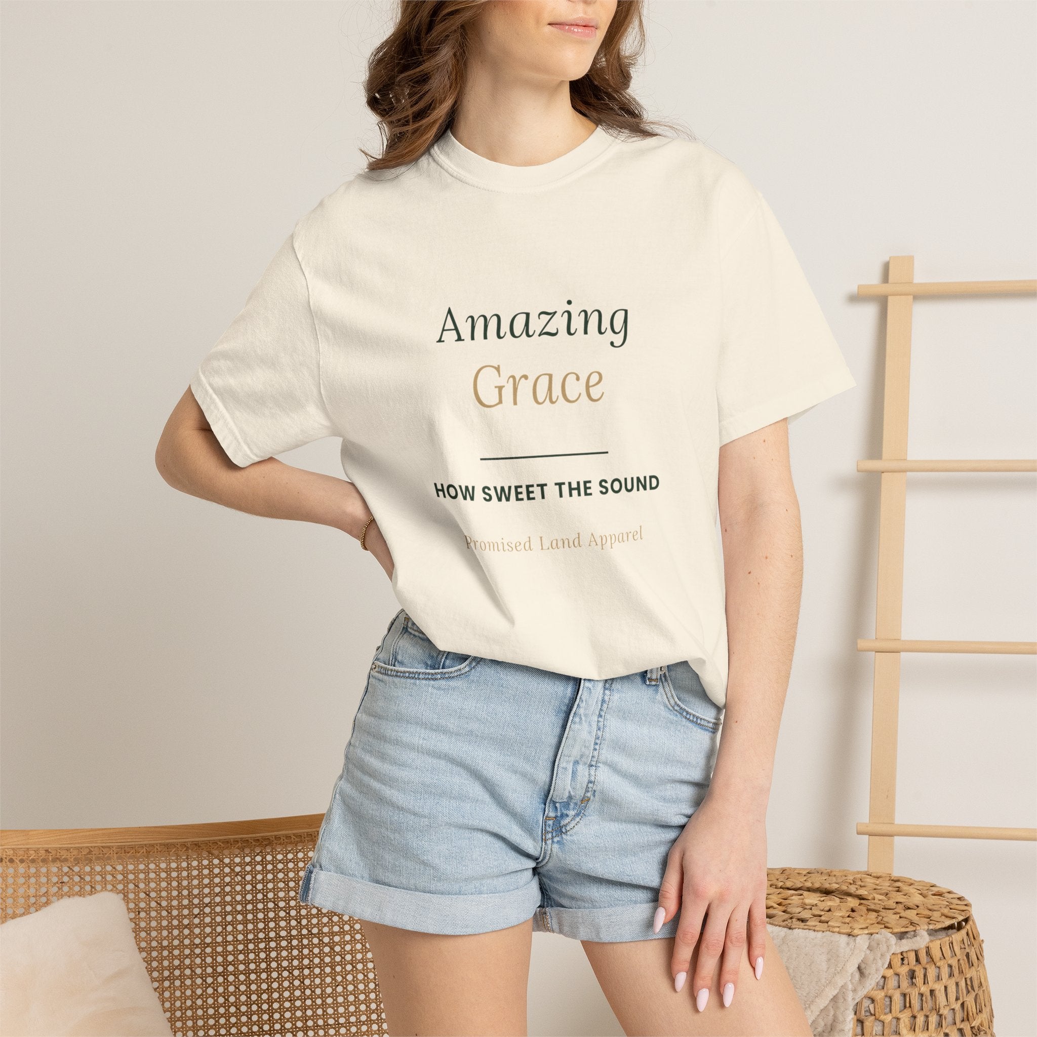 Amazing Grace T‑Shirt — "How Sweet the Sound" Inspirational Christian Tee Brand "Comfort colors"
