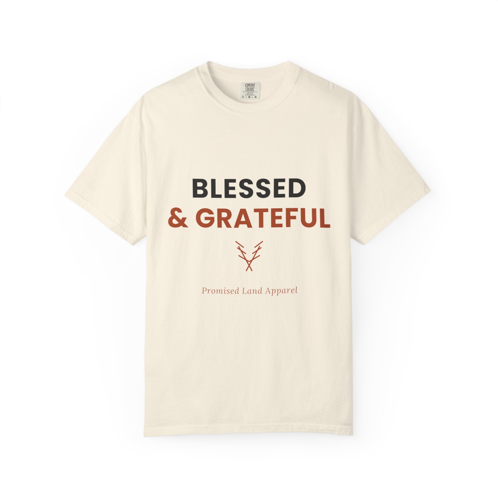 Blessed and Grateful Shirt | Christian Tee with Antler Accent