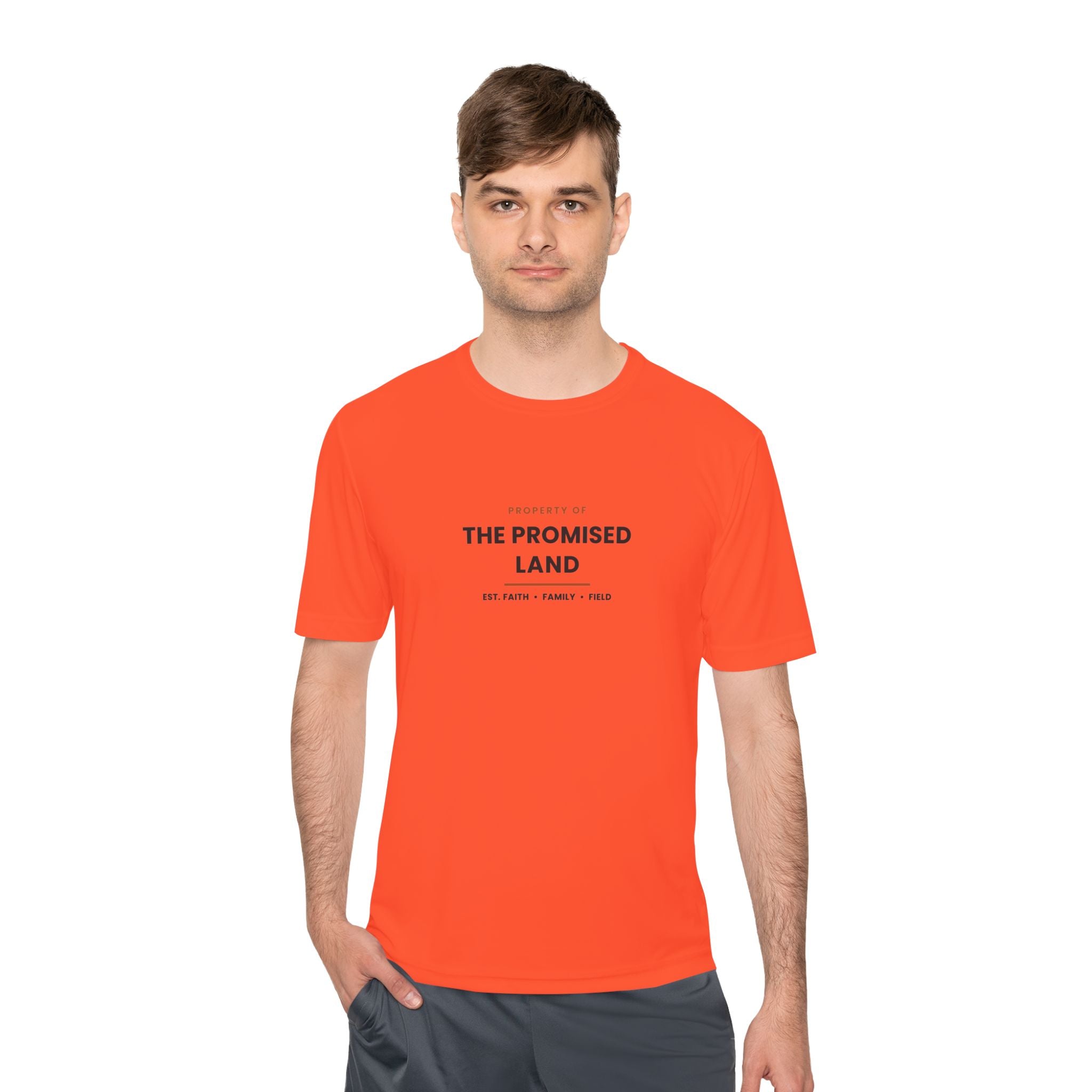 The Promised Land Tee - 'Property of The Promised Land' Moisture-Wicking Shirt "Work tee"