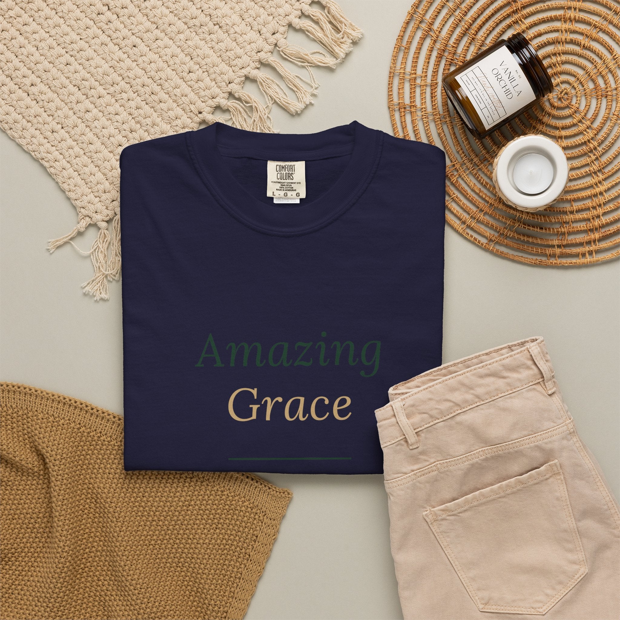 Amazing Grace T‑Shirt — "How Sweet the Sound" Inspirational Christian Tee Brand "Comfort colors"