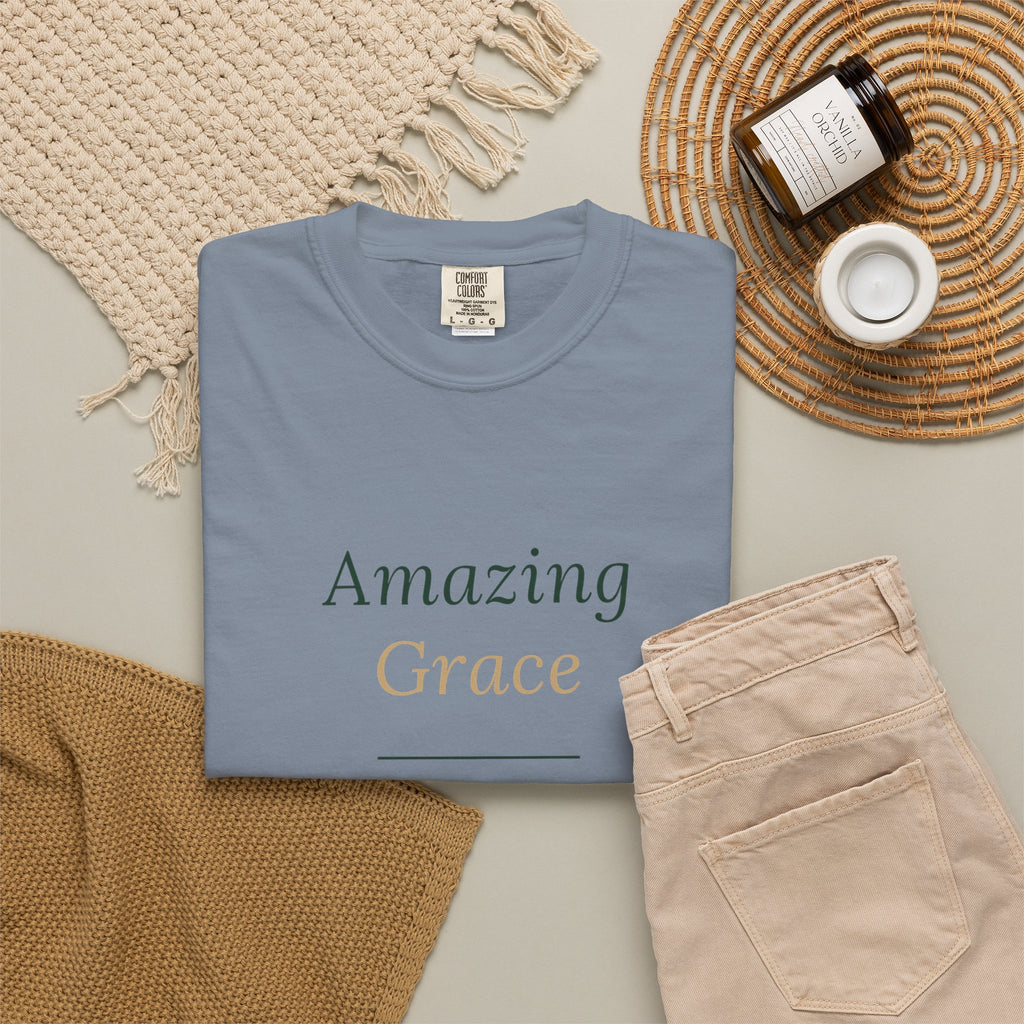 Amazing Grace T‑Shirt — "How Sweet the Sound" Inspirational Christian Tee Brand "Comfort colors"