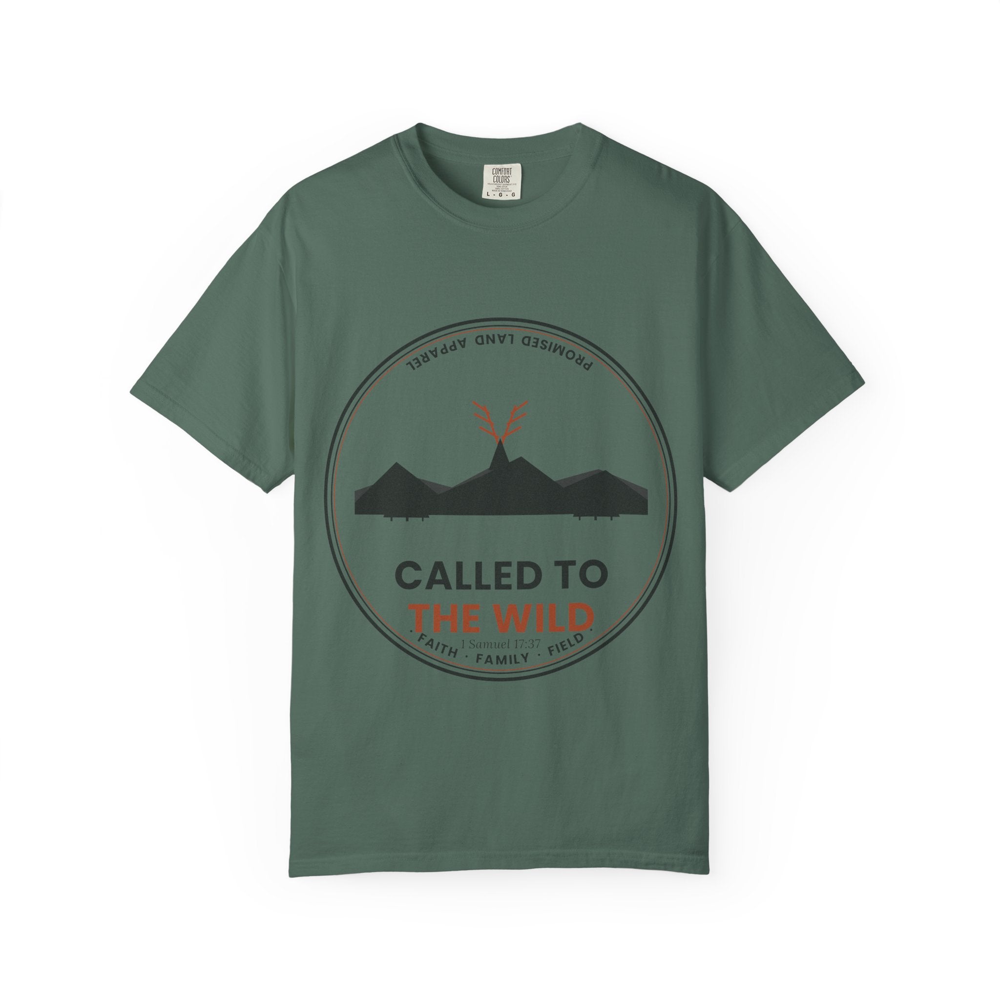 Called to the Wild T-Shirt — Outdoor Adventure Mountain Graphic brand "comfort colors"