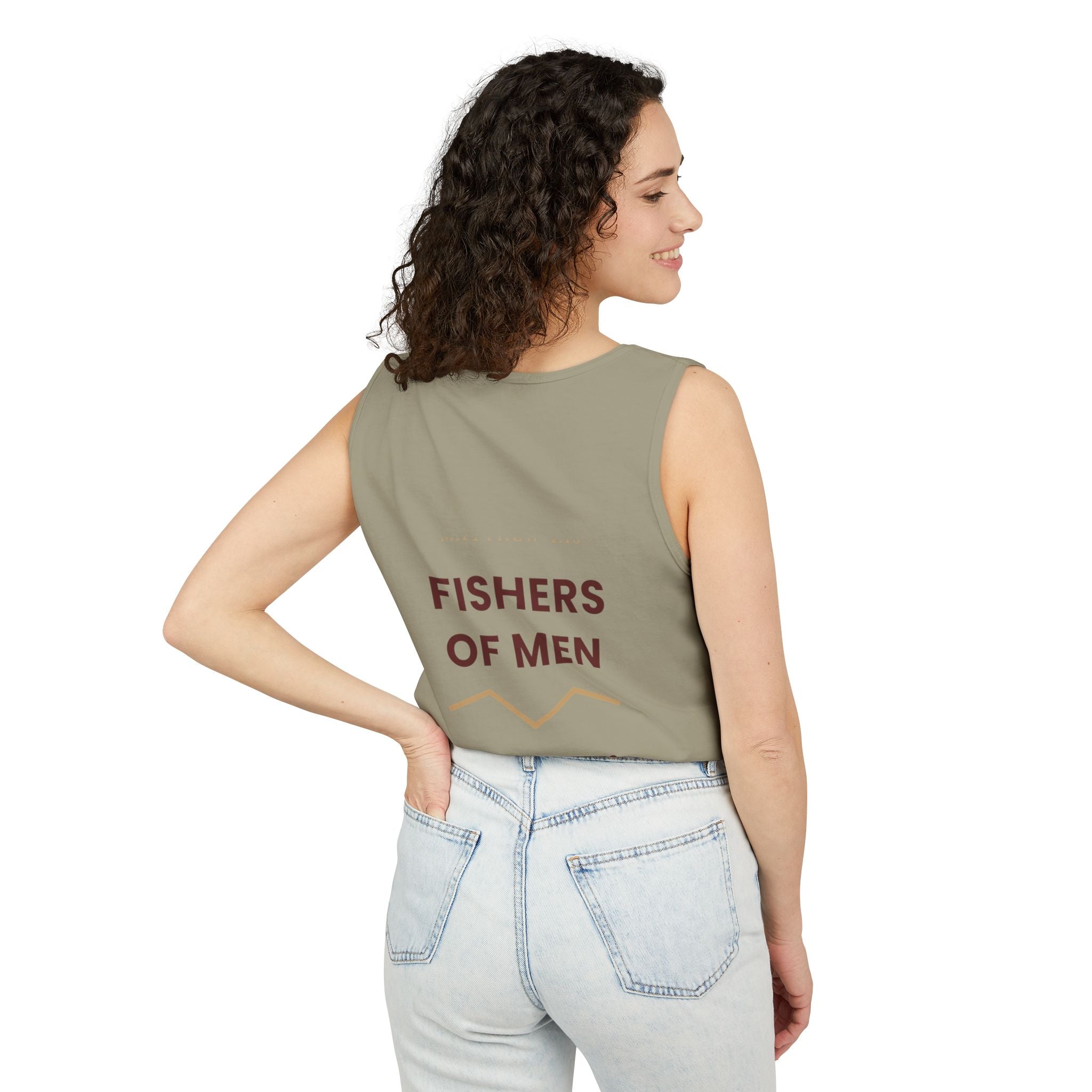 Give Thanks Tank Top — “Fishers of Men” Faith Graphic Tank