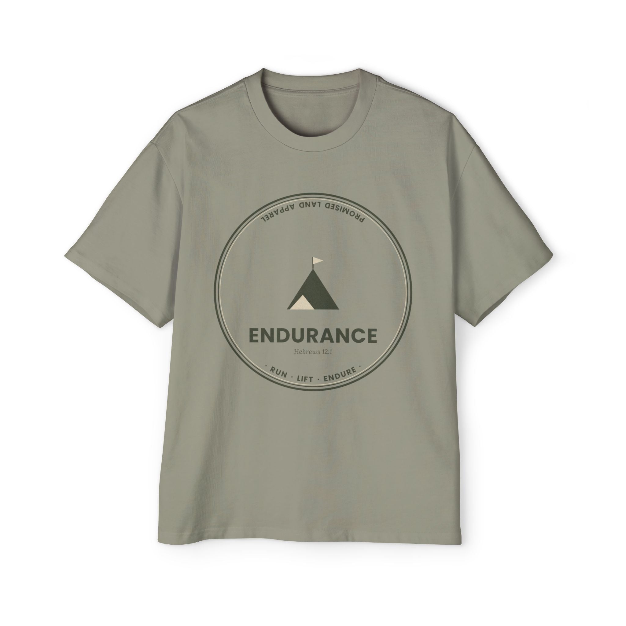 Endurance Mountain Graphic Tee — Men's Oversized Brown T‑Shirt
