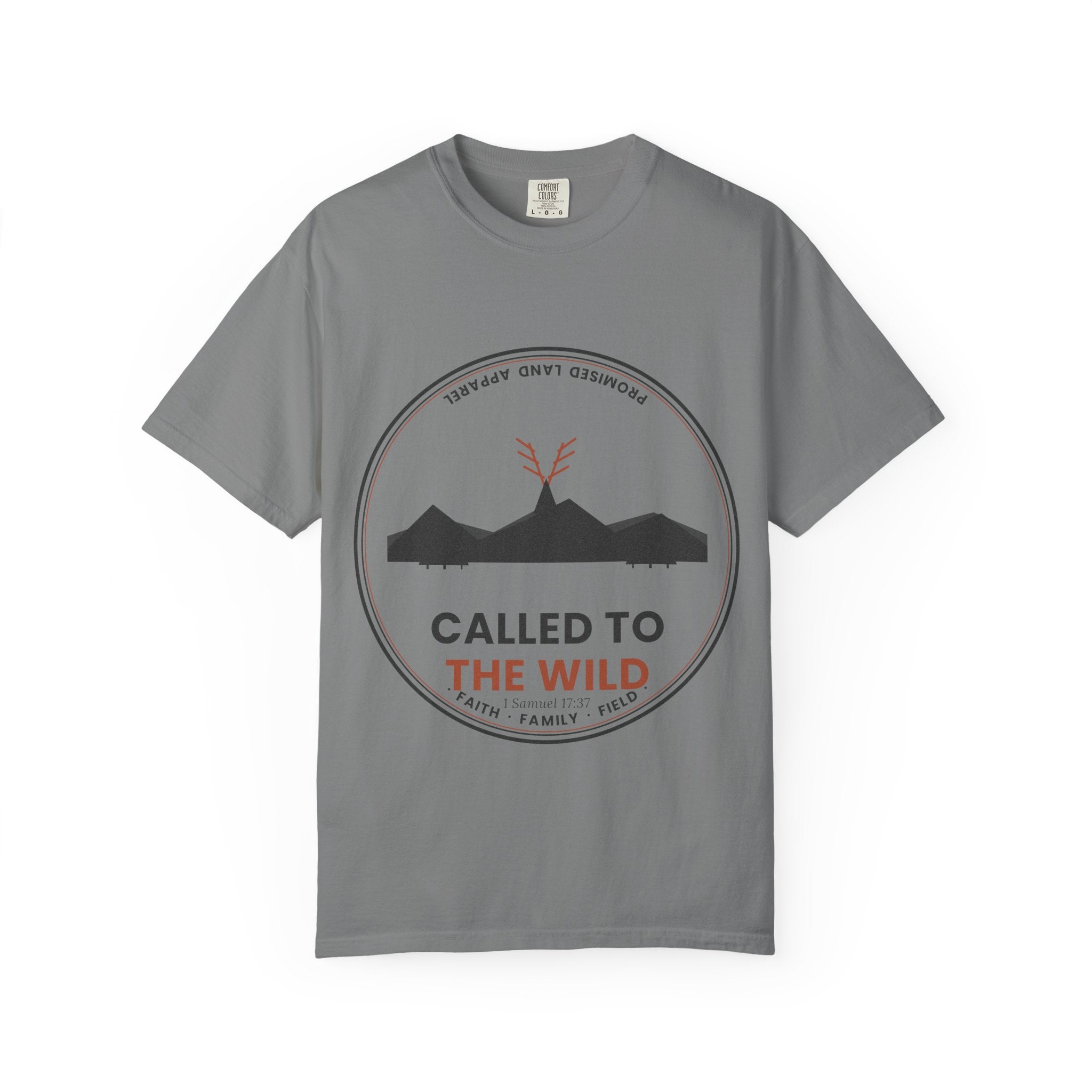 Called to the Wild T-Shirt — Outdoor Adventure Mountain Graphic brand "comfort colors"