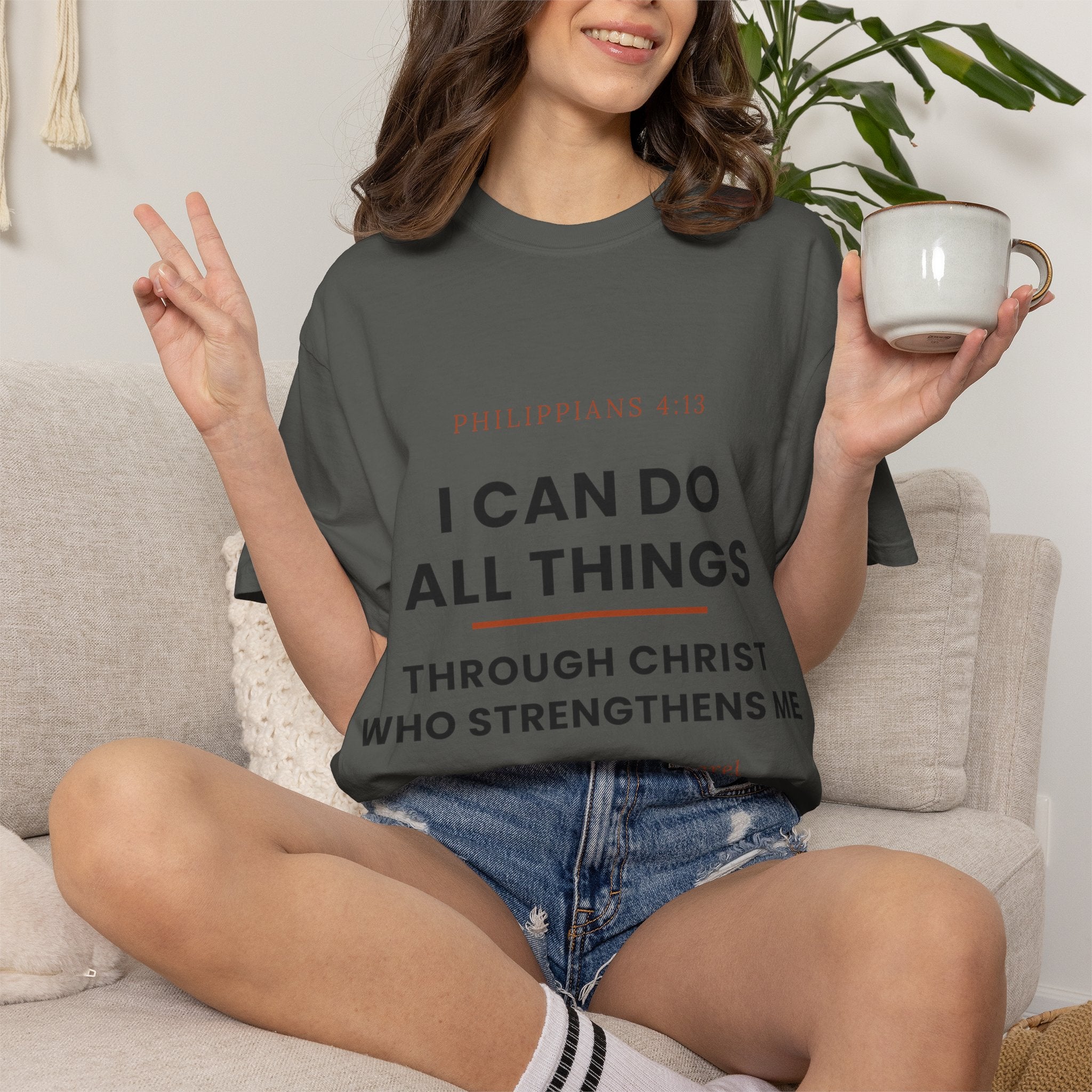 Christian T-Shirt — "I Can Do All Things Through Christ" Faith Tee (Philippians 4:13)