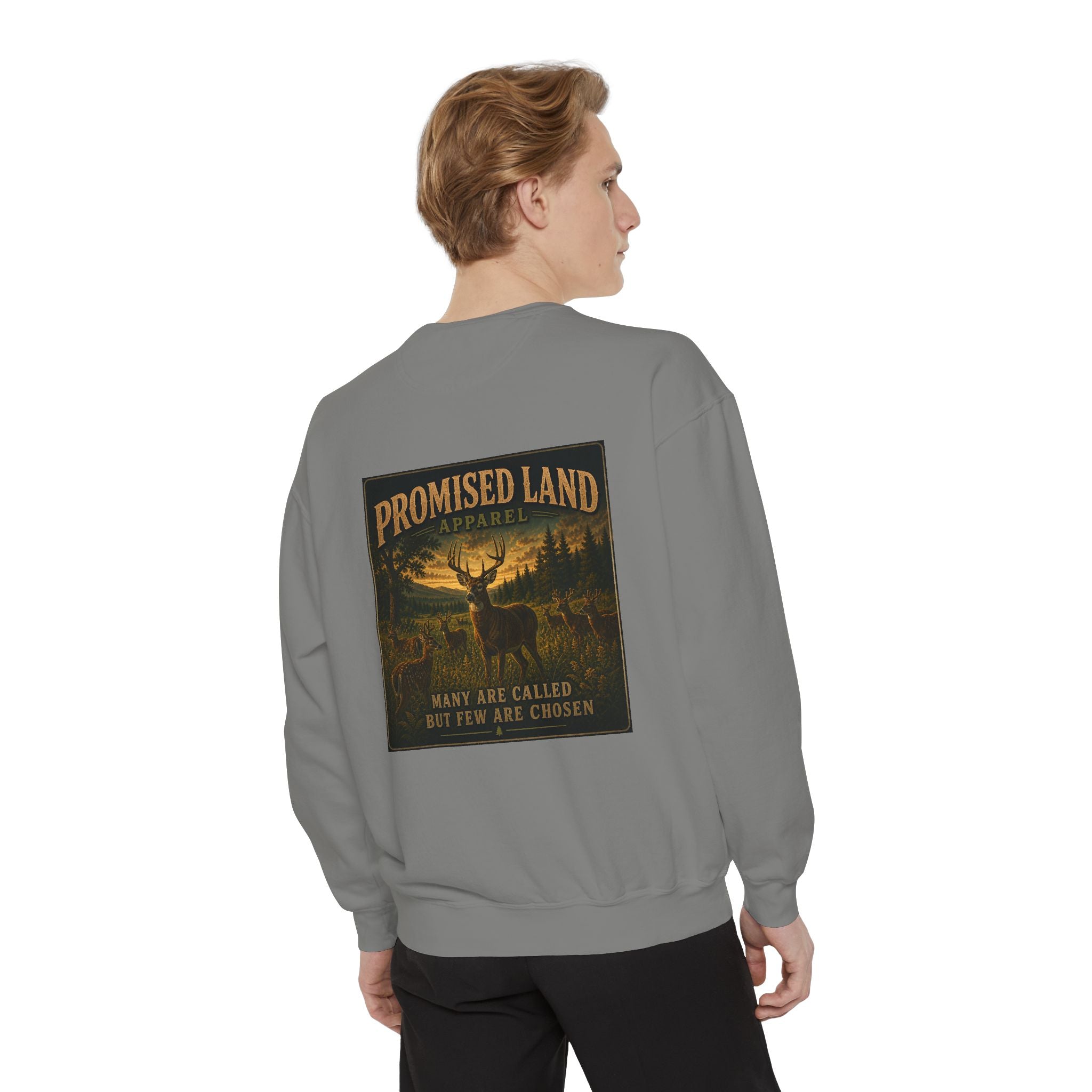 Promised Land Graphic Sweatshirt — Many are called but few are chosen crewneck