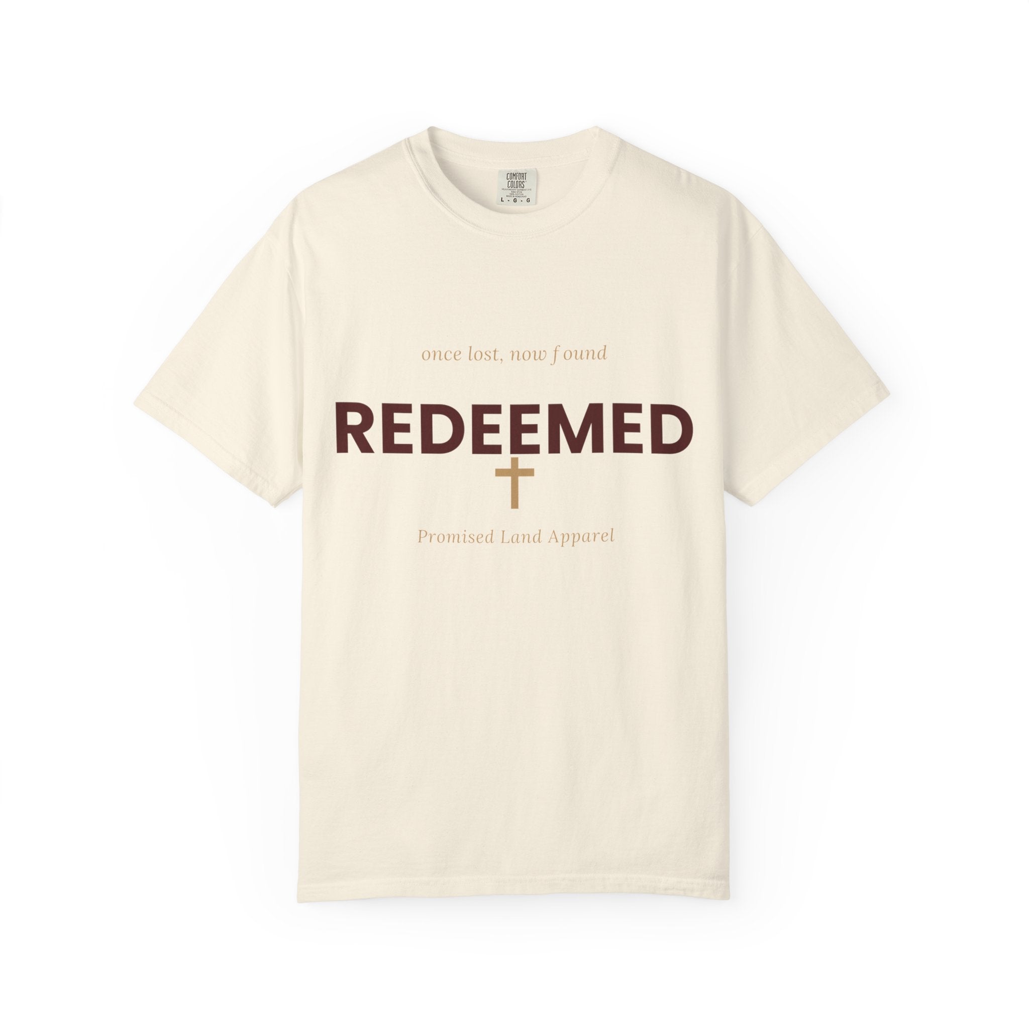 Redeemed Cross T-Shirt — Faith-Based Christian Shirt with “Redeemed” Back Print