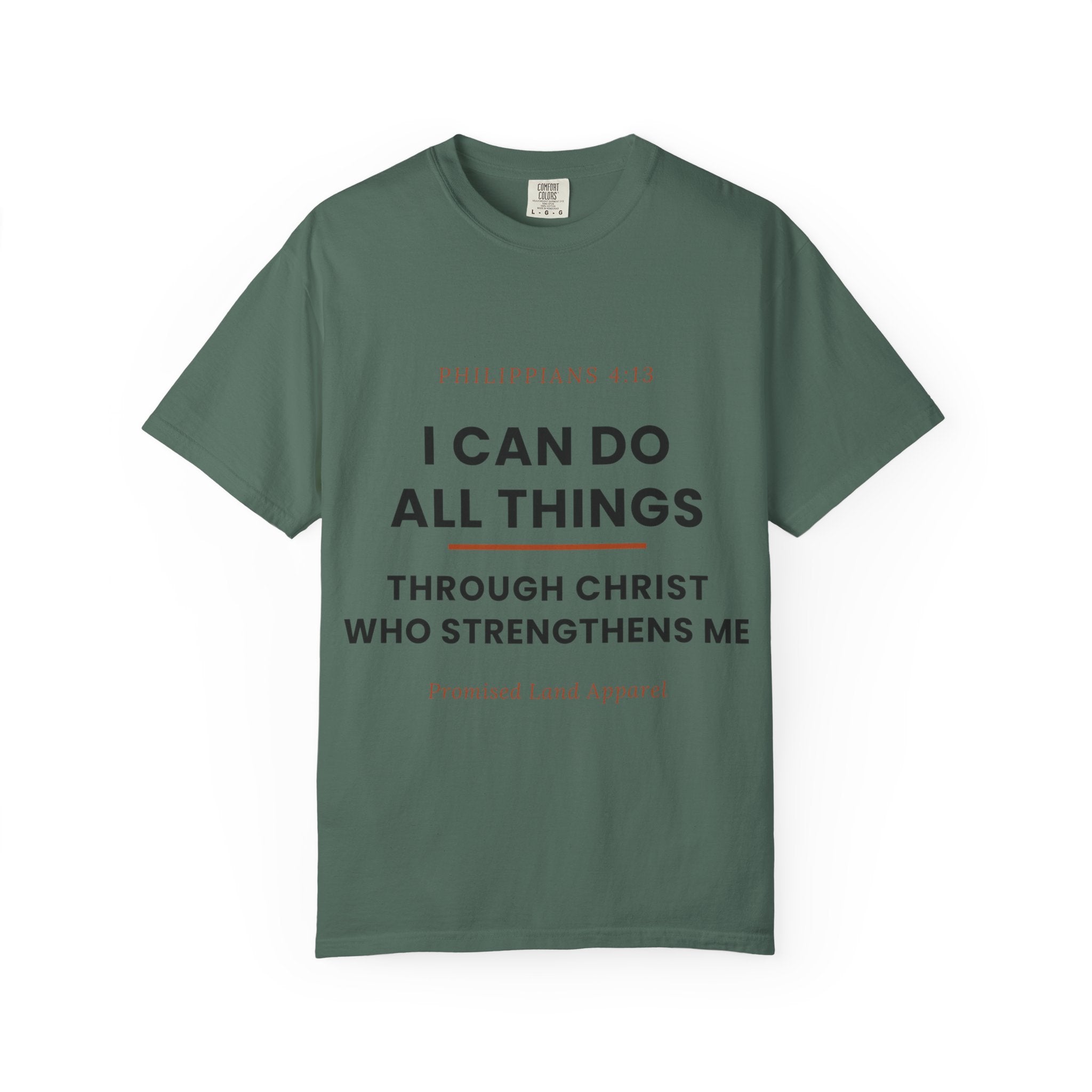 Christian T-Shirt — "I Can Do All Things Through Christ" Faith Tee (Philippians 4:13)