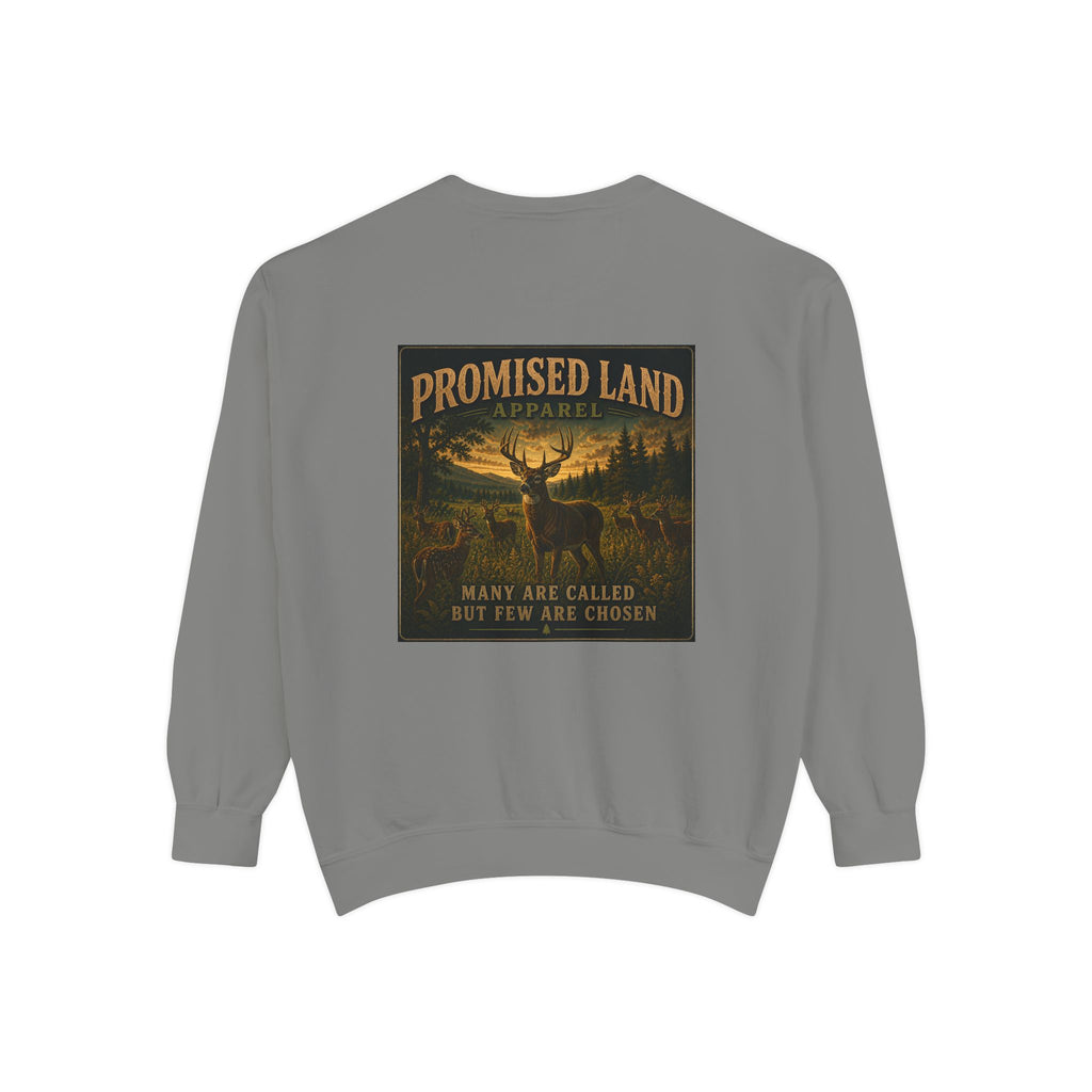 Promised Land Graphic Sweatshirt — Many are called but few are chosen crewneck