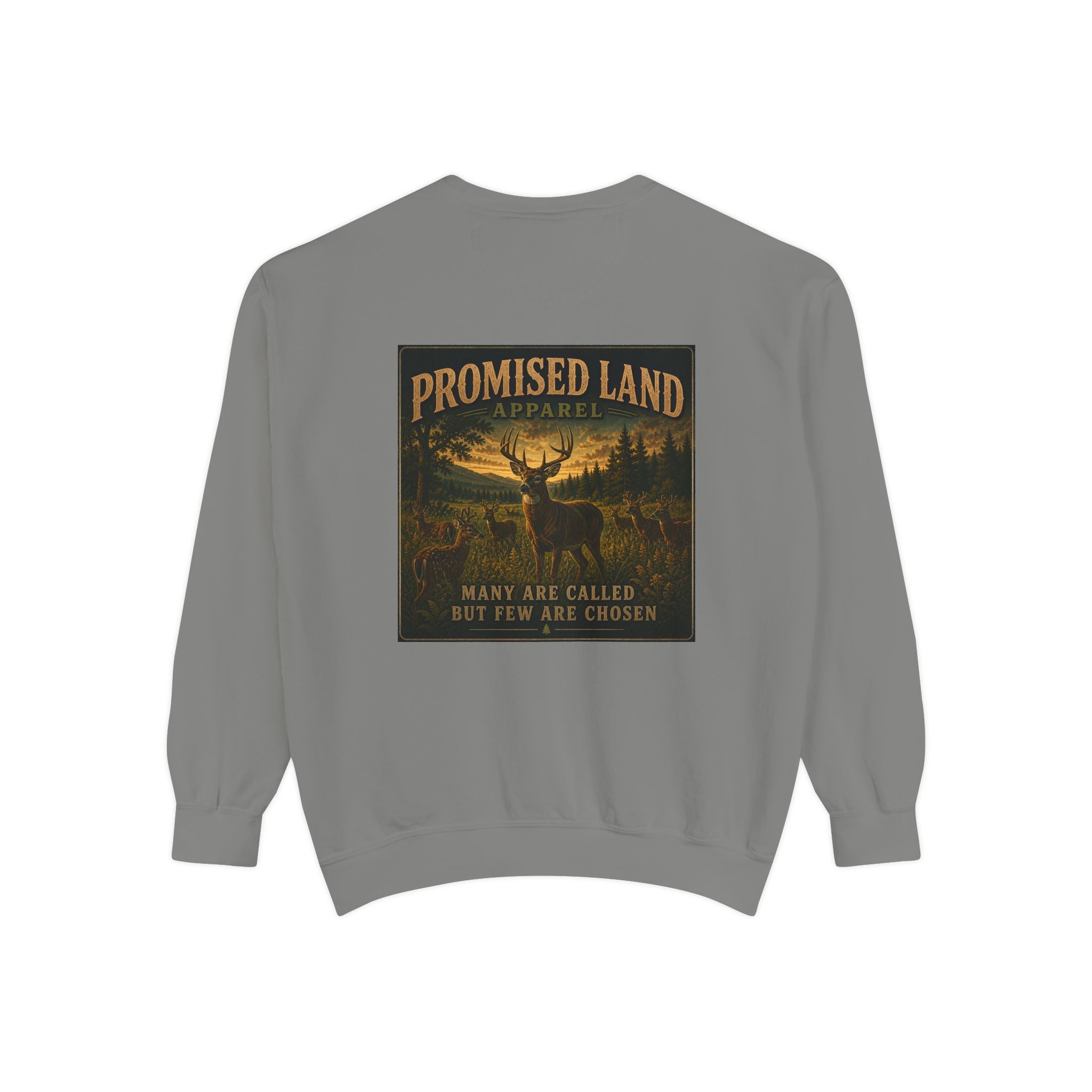Promised Land Graphic Sweatshirt — Many are called but few are chosen crewneck