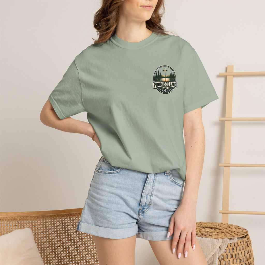 Promised Land Apparel T‑Shirt — Sunset Geese Graphic