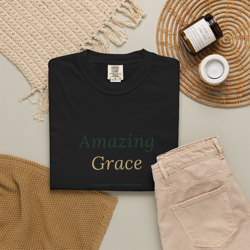 Amazing Grace T‑Shirt — "How Sweet the Sound" Inspirational Christian Tee Brand "Comfort colors"