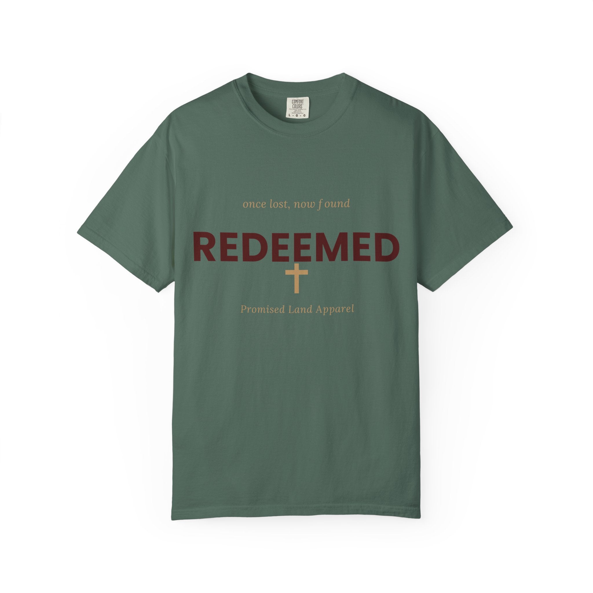 Redeemed Cross T-Shirt — Faith-Based Christian Shirt with “Redeemed” Back Print