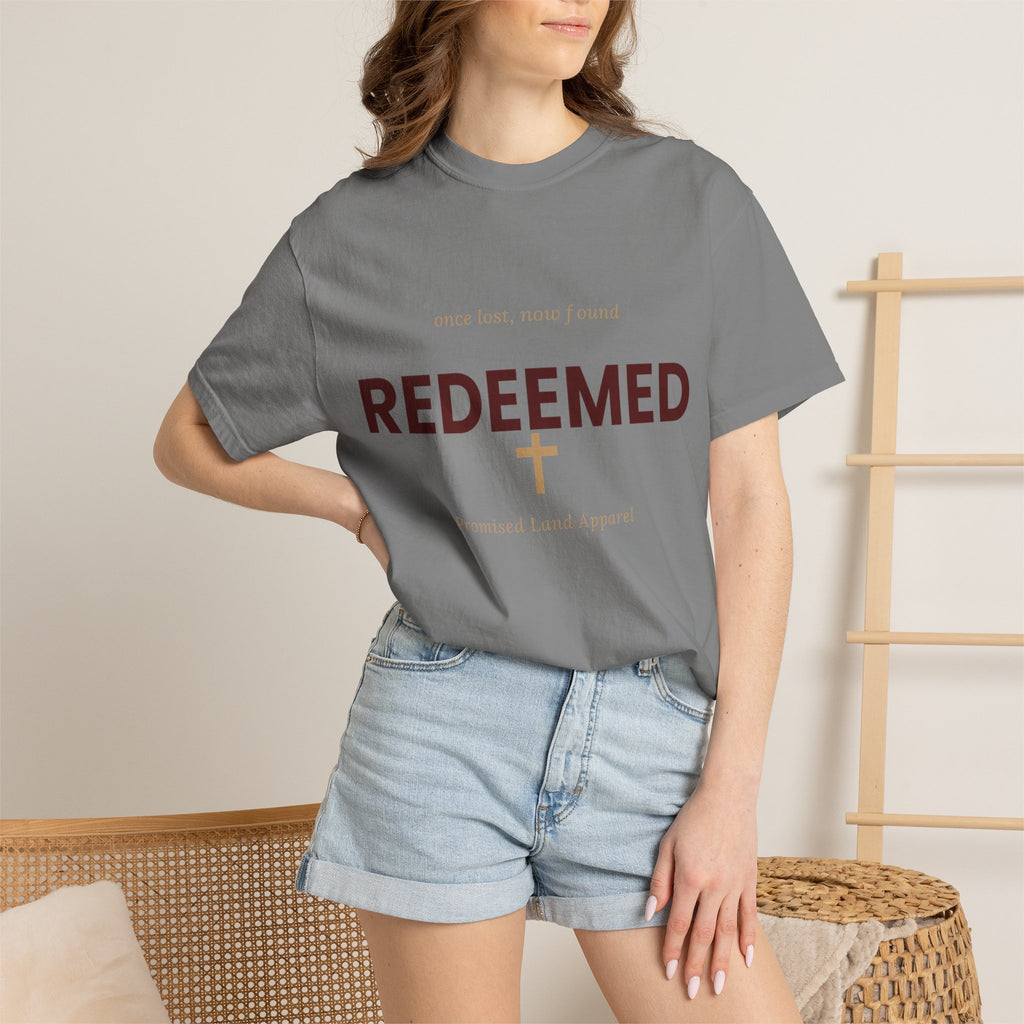 Redeemed Cross T-Shirt — Faith-Based Christian Shirt with “Redeemed” Back Print