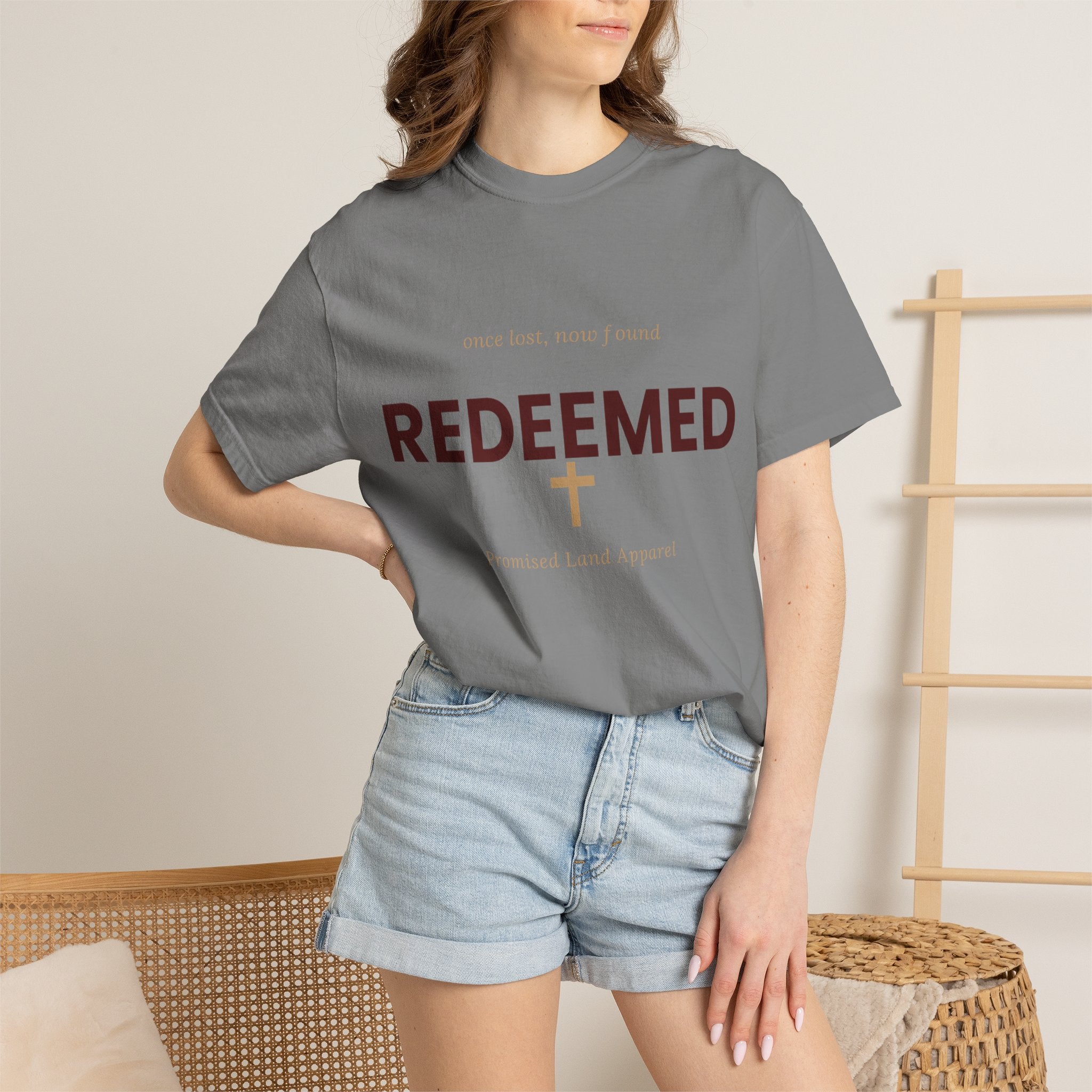 Redeemed Cross T-Shirt — Faith-Based Christian Shirt with “Redeemed” Back Print