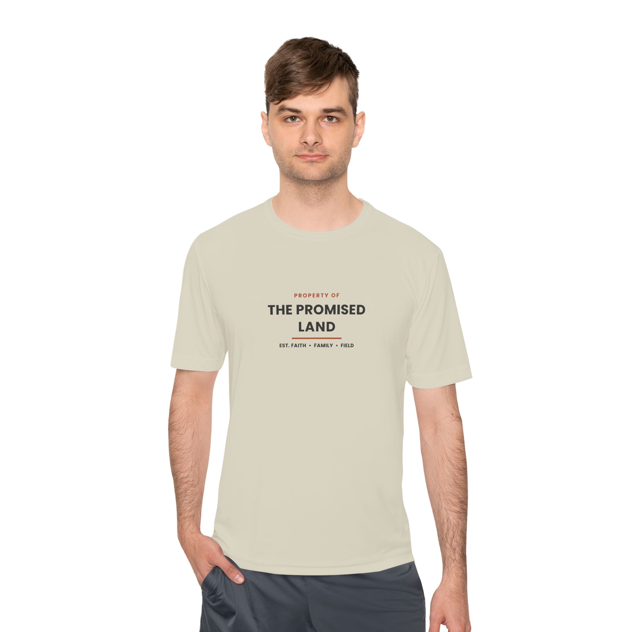 The Promised Land Tee - 'Property of The Promised Land' Moisture-Wicking Shirt "Work tee"