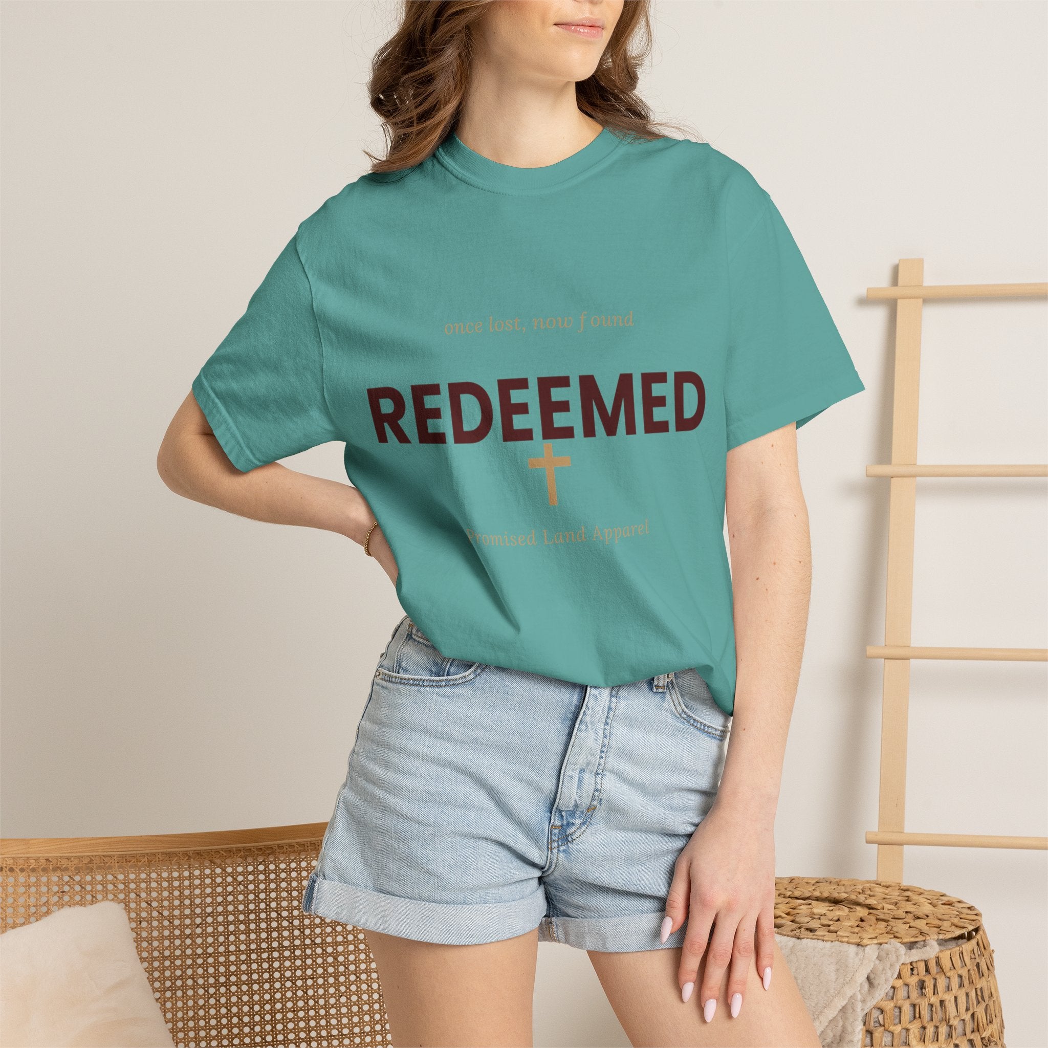 Redeemed Cross T-Shirt — Faith-Based Christian Shirt with “Redeemed” Back Print