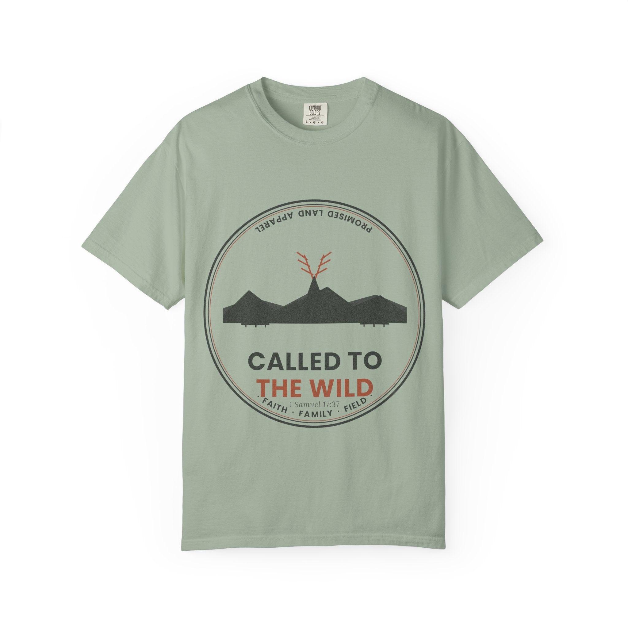 Called to the Wild T-Shirt — Outdoor Adventure Mountain Graphic brand "comfort colors"