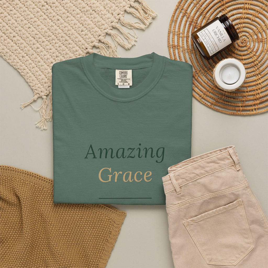 Amazing Grace T‑Shirt — "How Sweet the Sound" Inspirational Christian Tee Brand "Comfort colors"