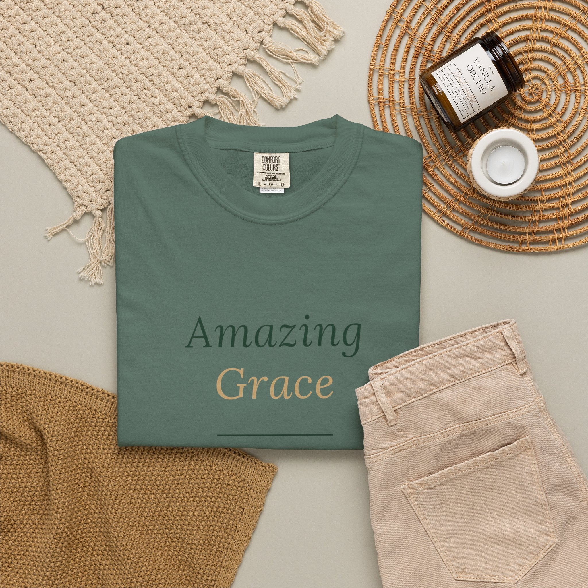 Amazing Grace T‑Shirt — "How Sweet the Sound" Inspirational Christian Tee Brand "Comfort colors"