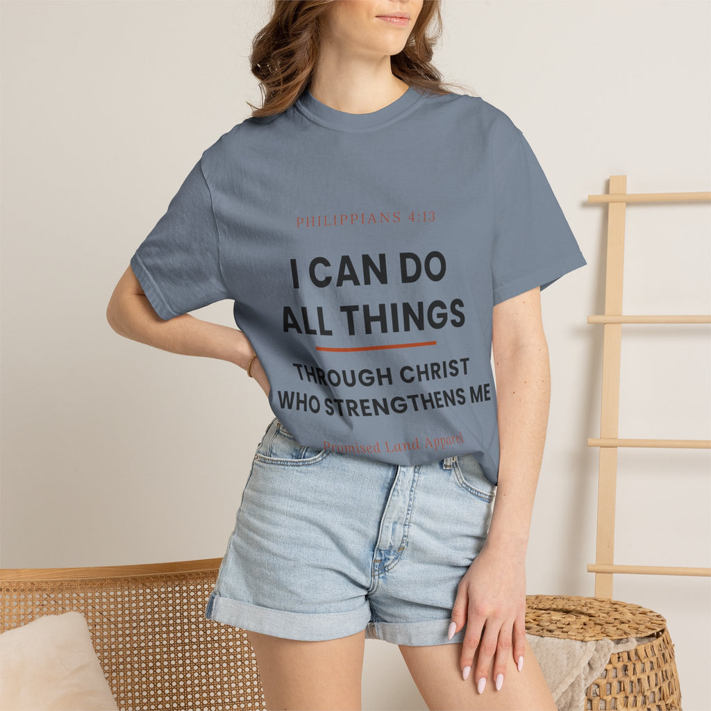 Christian T-Shirt — "I Can Do All Things Through Christ" Faith Tee (Philippians 4:13)