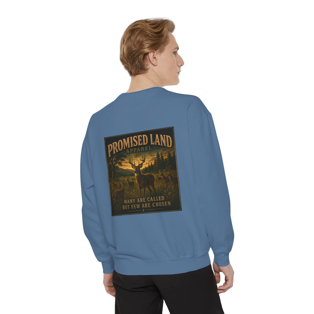 Promised Land Graphic Sweatshirt — Many are called but few are chosen crewneck